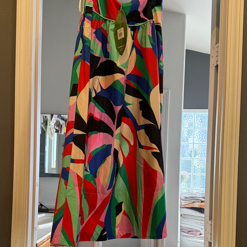 FARM Rio Multicolor Abstract Maxi Dress